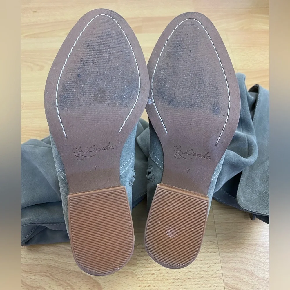 ANTHROPOLOGIE Liendo by Seychelles Over The Knee Suede Boots in Taupe size 7